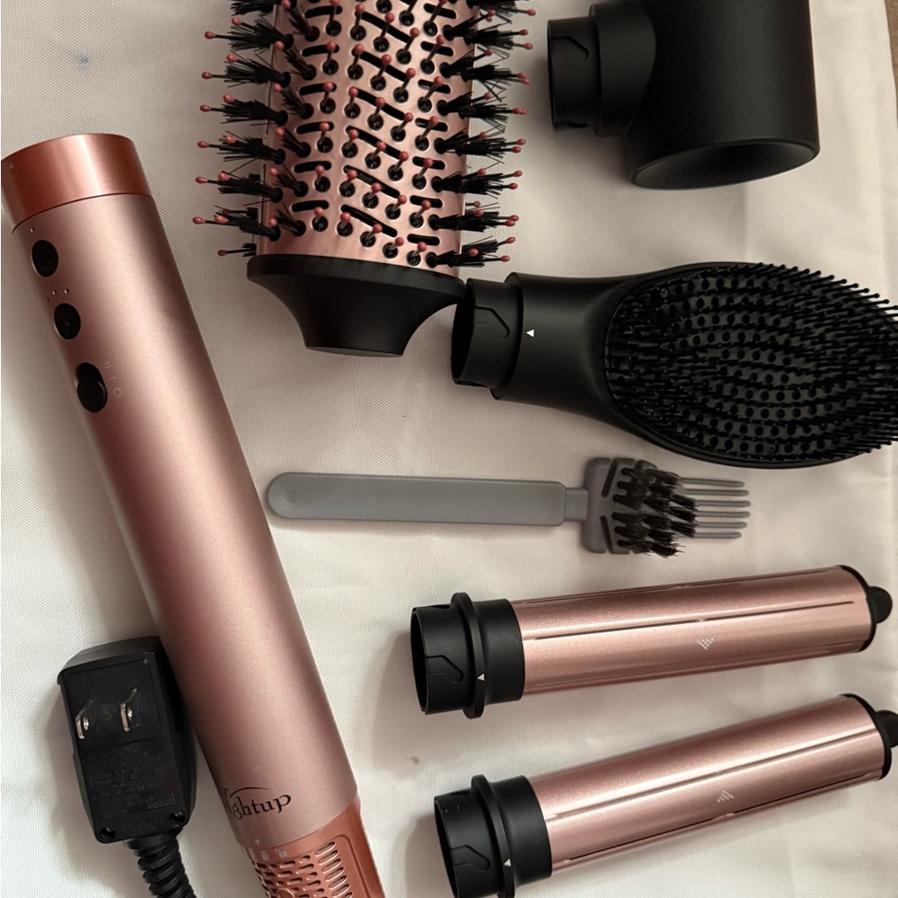 Lightup Hair Styling Set in Rose Gold and Black